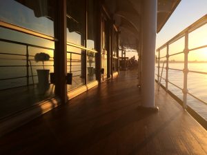 Cruise Boat on the Irrawaddy from Mandalay to Bagan in Myanmar